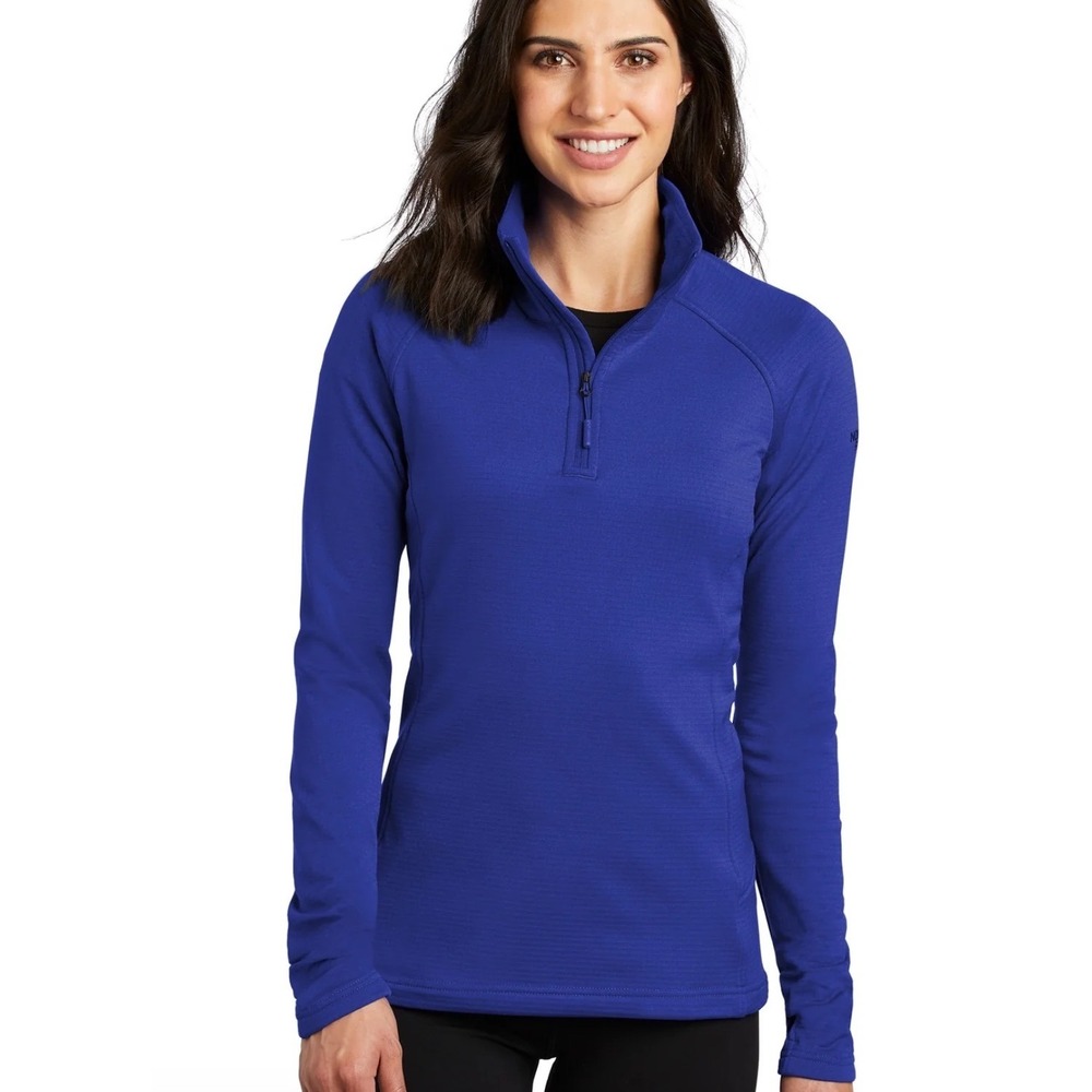 The North Face Mountain Peaks Quarter Zip Fleece Blue Medium New With Tags